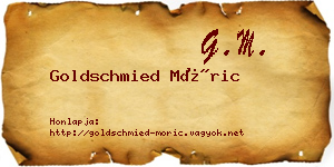 Goldschmied Móric névjegykártya